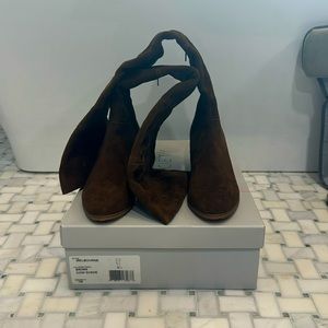 Sole Society brown cow suede knee high boots size 7M